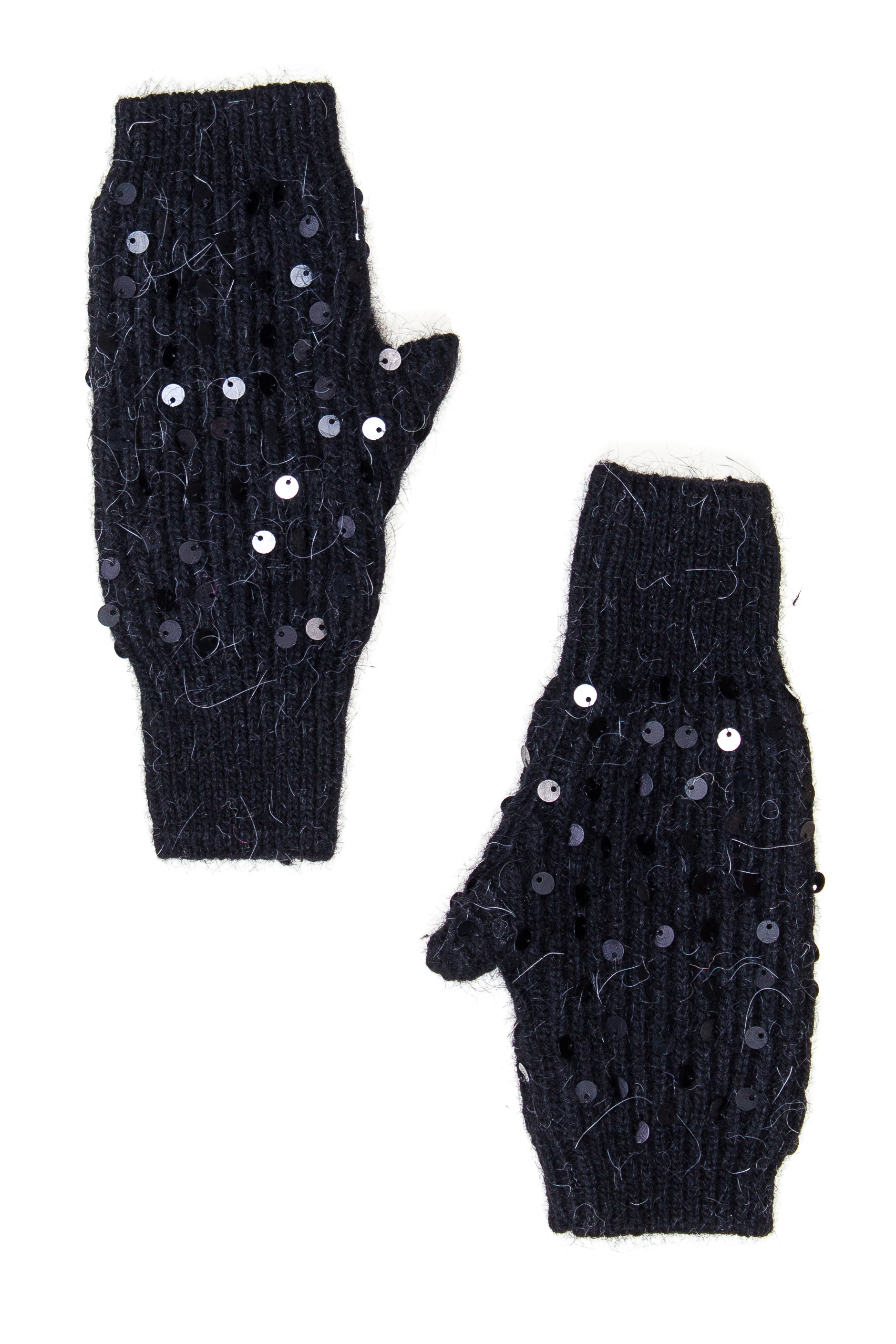 MANICOTTI MAGLIA CON PAILLETTES, TG.UNICA
